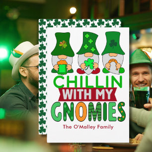 Underbart Chillin med min Gnomies St patricks day Kort