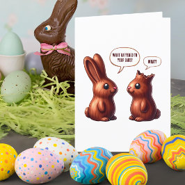 Underbart Chocolate Bunnies Påsk Helgdag Card Helgkort