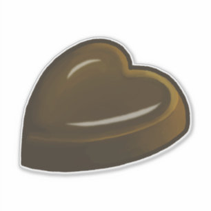 Underbart chokladhjärta klistermärken