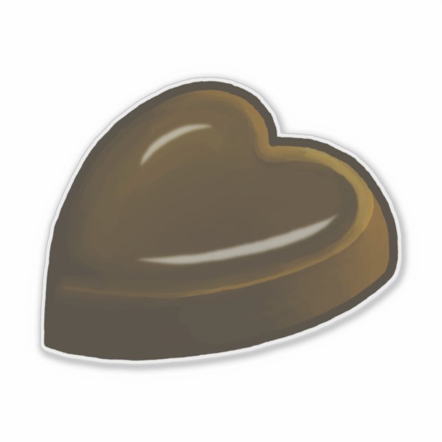 Underbart chokladhjärta klistermärken (Framsida)