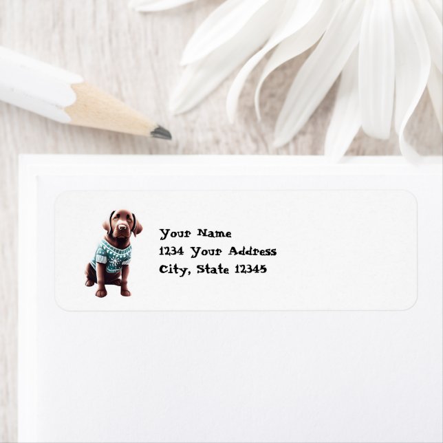 Underbart chokladlab i julsötare Adress Returadress Etikett (Insitu)