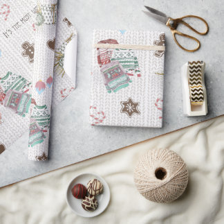 Underbart Christmastime Modern Watercolor Presentpapper