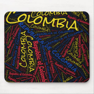 Underbart Colombia Flagga Färg Patriotic Musmatta
