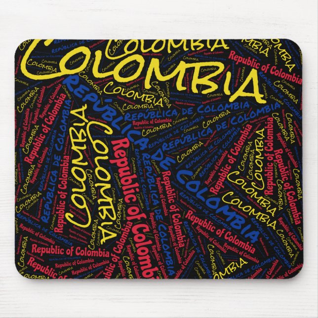 Underbart Colombia Flagga Färg Patriotic Musmatta (Framsidan)