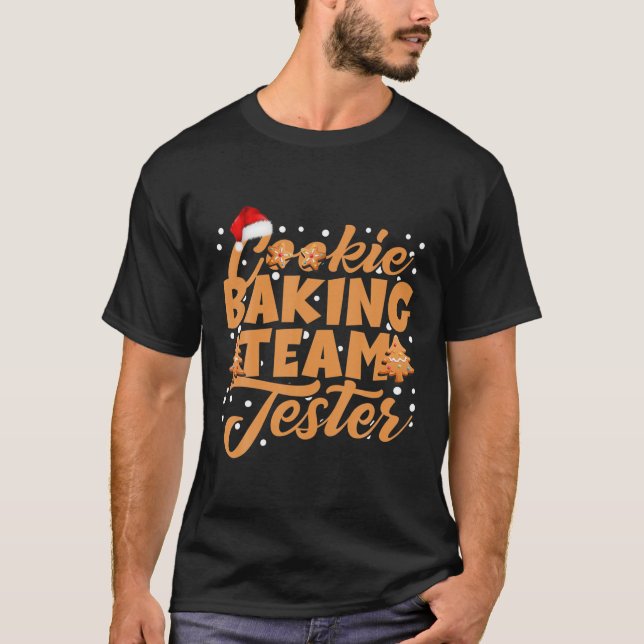 Underbart Cookie Baking Team Tester Gingerbröd Kri T Shirt (Framsida)