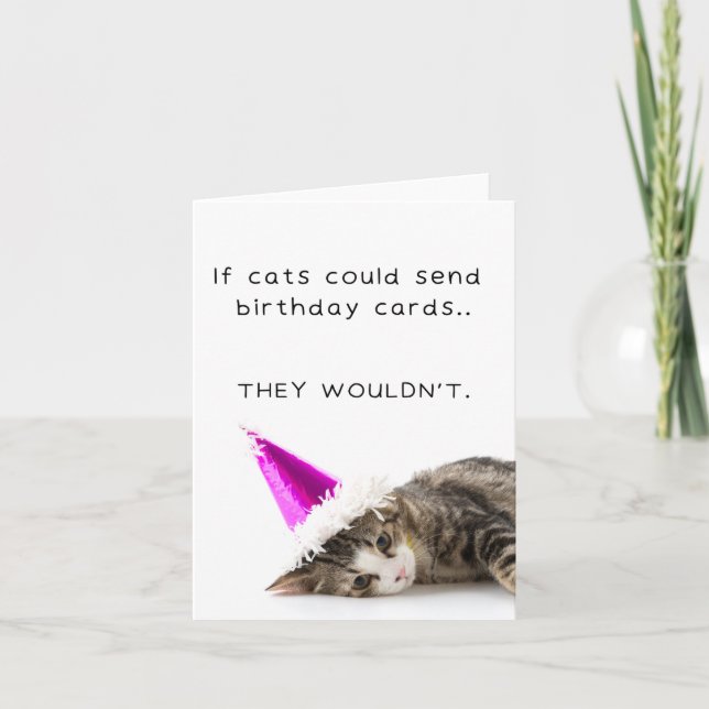 Underbart Cute Bored Birthday Card Kort (Framsida)