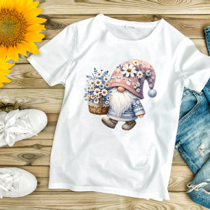 Underbart Cute Daisy Flower Gnome Women's T Shirt