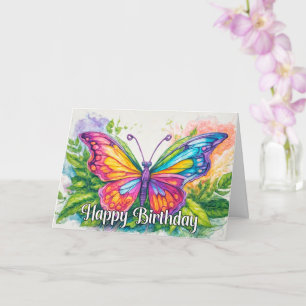 Underbart Dancing Butterfly Grattis på födelsedage Kort