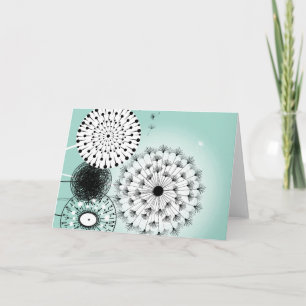 Underbart Dandelions blåhälsningskort Kort