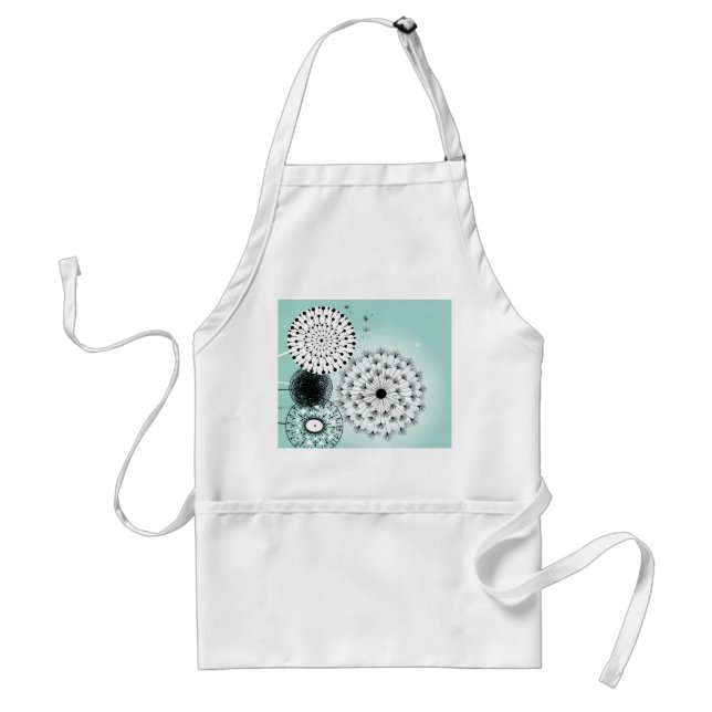 Underbart Dandelions Blue Apron Förkläde (Framsidan)