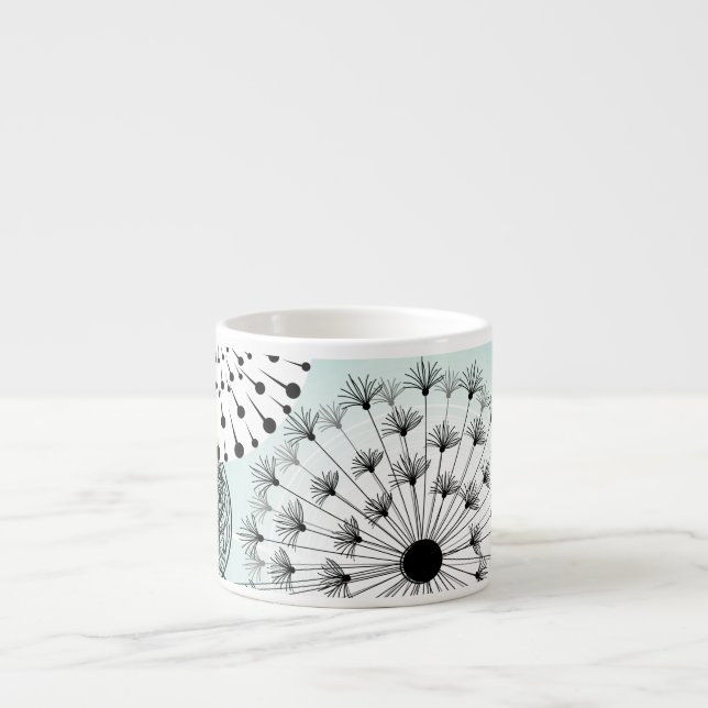 Underbart Dandelions Blue Espresso Mugg Espressomugg (Framsidan)