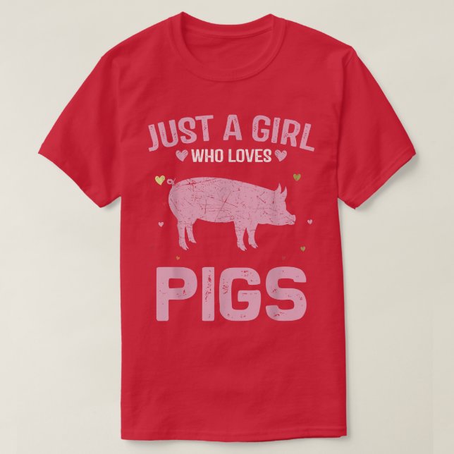 Underbart Djur älskare Kvinnor Bara en flicka som  T Shirt (Design framsida)