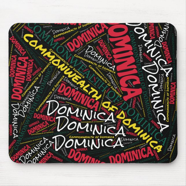 Underbart Dominica Flagga Patriotic Färg Musmatta (Framsidan)