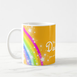 Underbart dotterregnbåge orange mugg