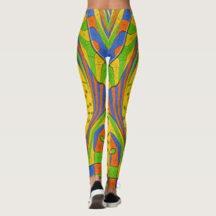 Underbart egyptiskt multidimensionellt symmetriskt leggings