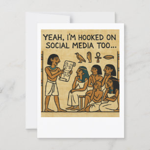 Underbart egyptiskt Social Media Humor-vykort Vykort