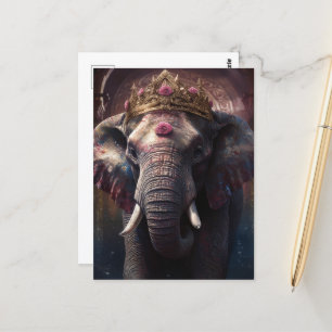Underbart elefant i Krona Vykort