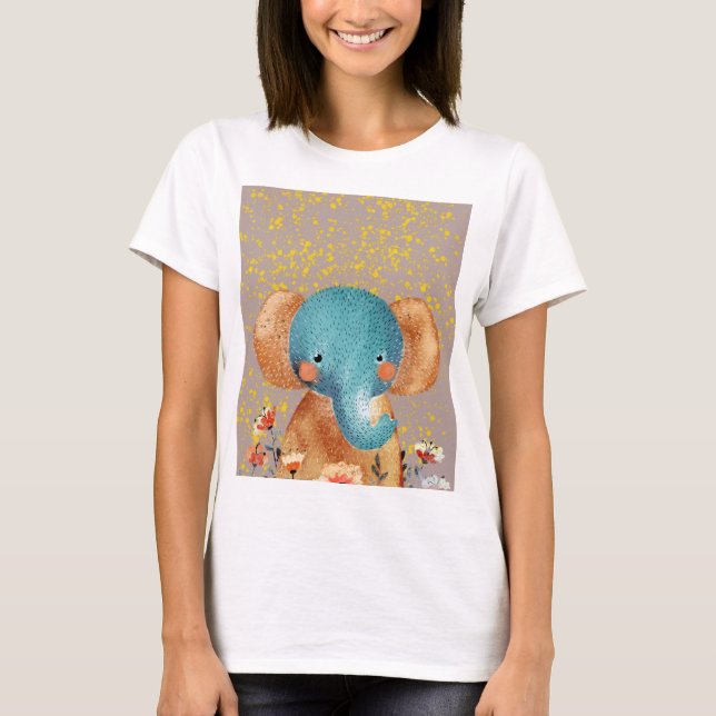 Underbart elefant i Vilden T Shirt (Framsida)