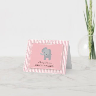 Underbart Elephant Kids - Tack-ditt kort (rosa)