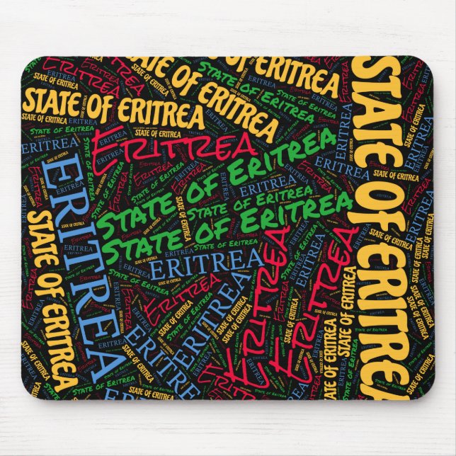 Underbart Eritrea Flagga Patriotic Färg Patriotic Musmatta (Framsidan)