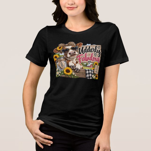 Underbart Fantastisk Ko Grafik T Shirt (Framsida)