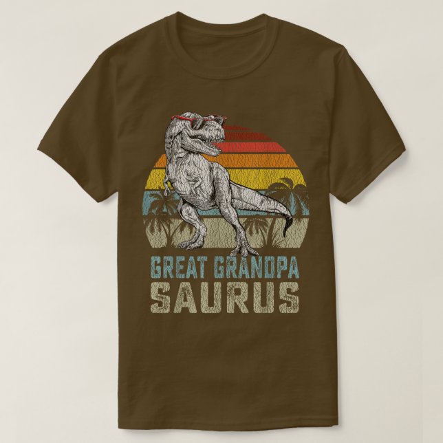 Underbart farpass T Re Dinosaur Grandpa Saurus F Shirt (Design framsida)