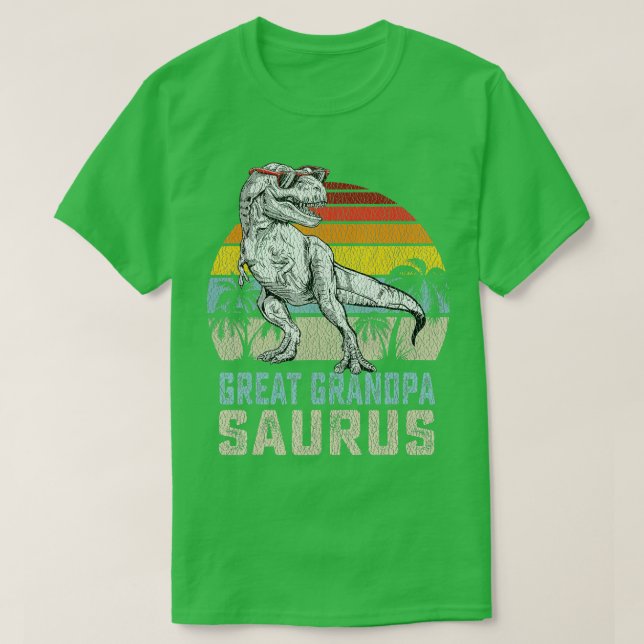 Underbart farpass T Rex Dinosaur Grandpa Saurus Shirt (Design framsida)