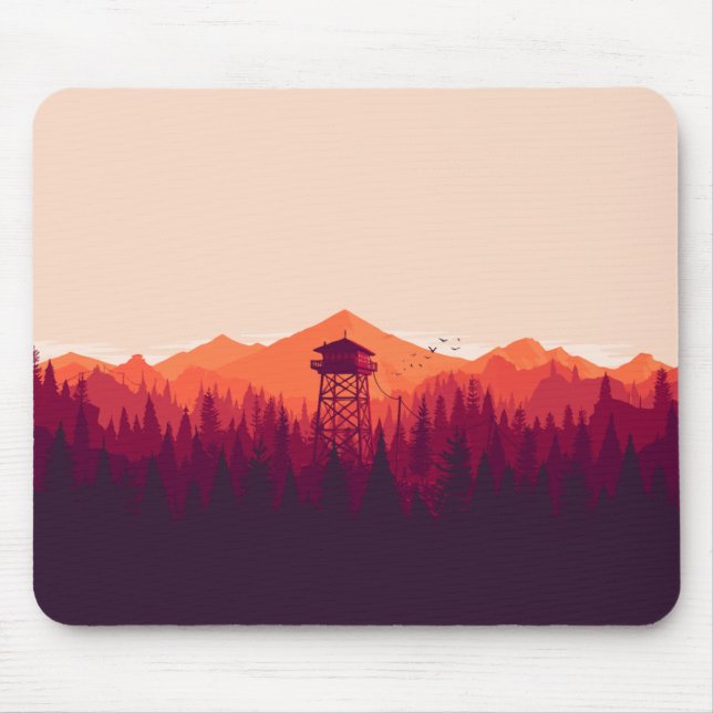 Underbart "FireWatch"-speldesign för Musmatta (Framsidan)