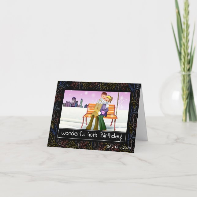 Underbart födelsedag till mitt jubbiga hälsningsko kort (Framsida)