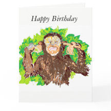 Underbart födelsedagskort / apa