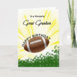 Underbart födelsedagskort för Grandson Football Kort<br><div class="desc">Ge är ditt underbara barnbarn ett fotbollskort med ett explosivt fotbollstema! En fotboll med ord "till en underbar underbar barnson".</div>