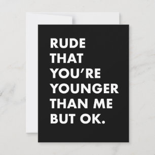 Underbart födelsedagskort - yngre än mitt kort
