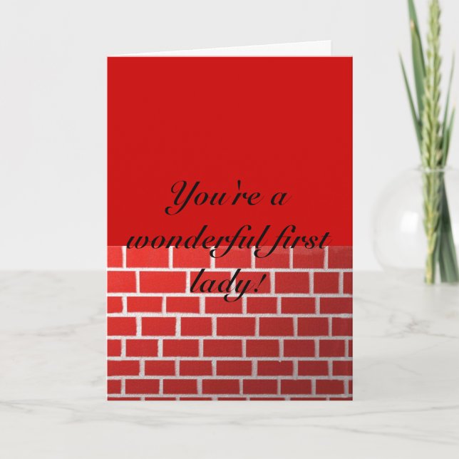 Underbart första dam tack kort (Framsida)