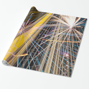 underbart fyrverkeri presentpapper