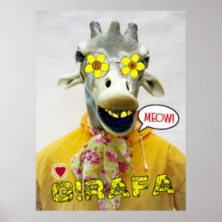 Underbart Giraffe/Girafa Poster! Poster