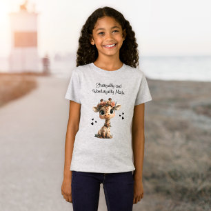 Underbart gjord giraff flicka t shirt