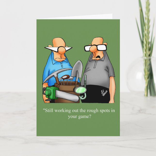 Underbart Golf Humor-födelsedagskort Kort (Framsida)