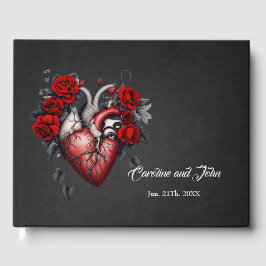 Underbart gotiskt Viktoriskt hjärta Gästböcker