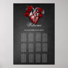 Underbart gotiskt Viktoriskt hjärta Poster