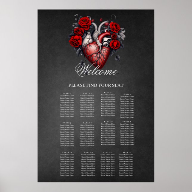 Underbart gotiskt Viktoriskt hjärta Poster (Framsidan)