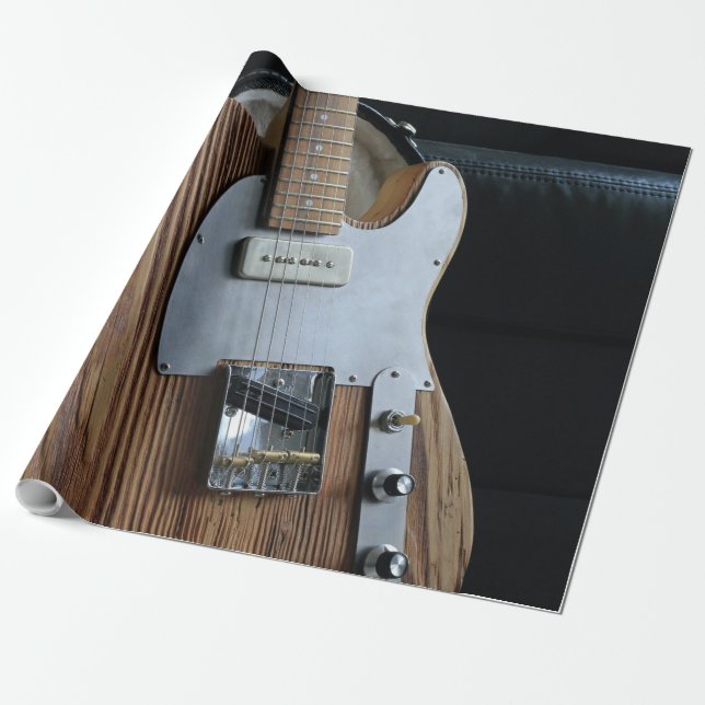 Underbart Guitar Presentpapper (Utrullad)
