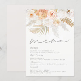 Underbart , Guld & Ivory Bröllop Menu Meny