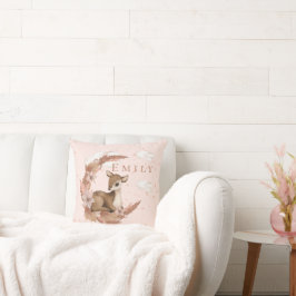 Underbart Hjort och moln Stars Nursery Throw Pillo Kudde