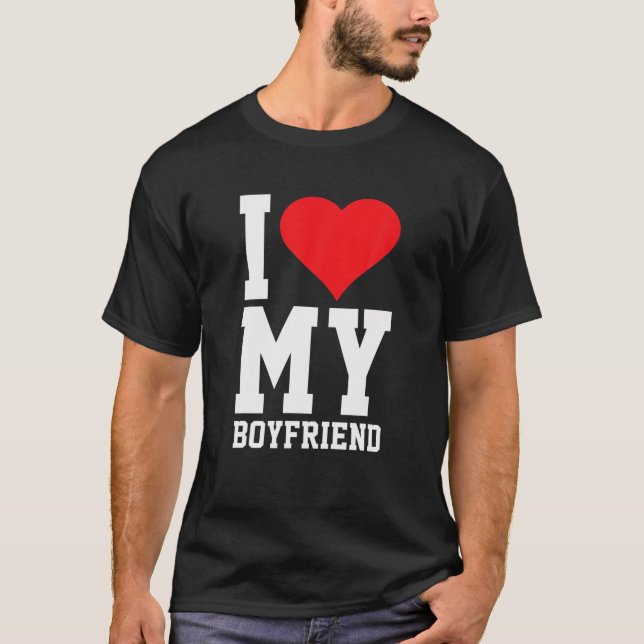 Underbart i Kärlek Min Boykompis Heart Valentine M T Shirt (Framsida)