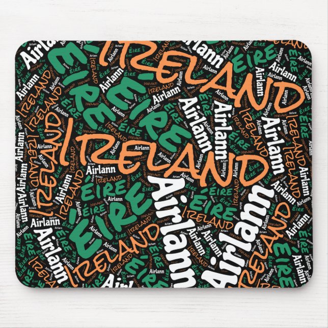 Underbart Irland Flagga Patriotic Färg Musmatta (Framsidan)