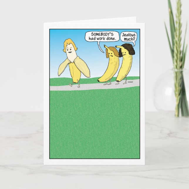 Underbart Jeverse Banana Birthday Card Kort (Framsida)
