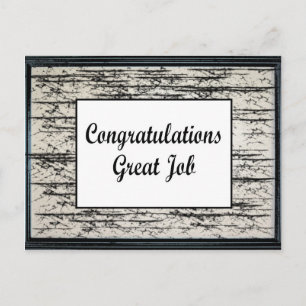 Underbart jobb för grattisar vykort