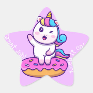 Underbart jobb Kawaii Stjärnformat Klistermärke