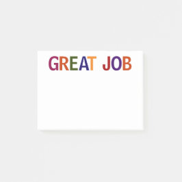 Underbart jobb, multifärgat 4 x 3 post-it block