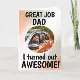 Underbart jobb Pappa... Fars dag Anpassningsbar Ph Tack Kort